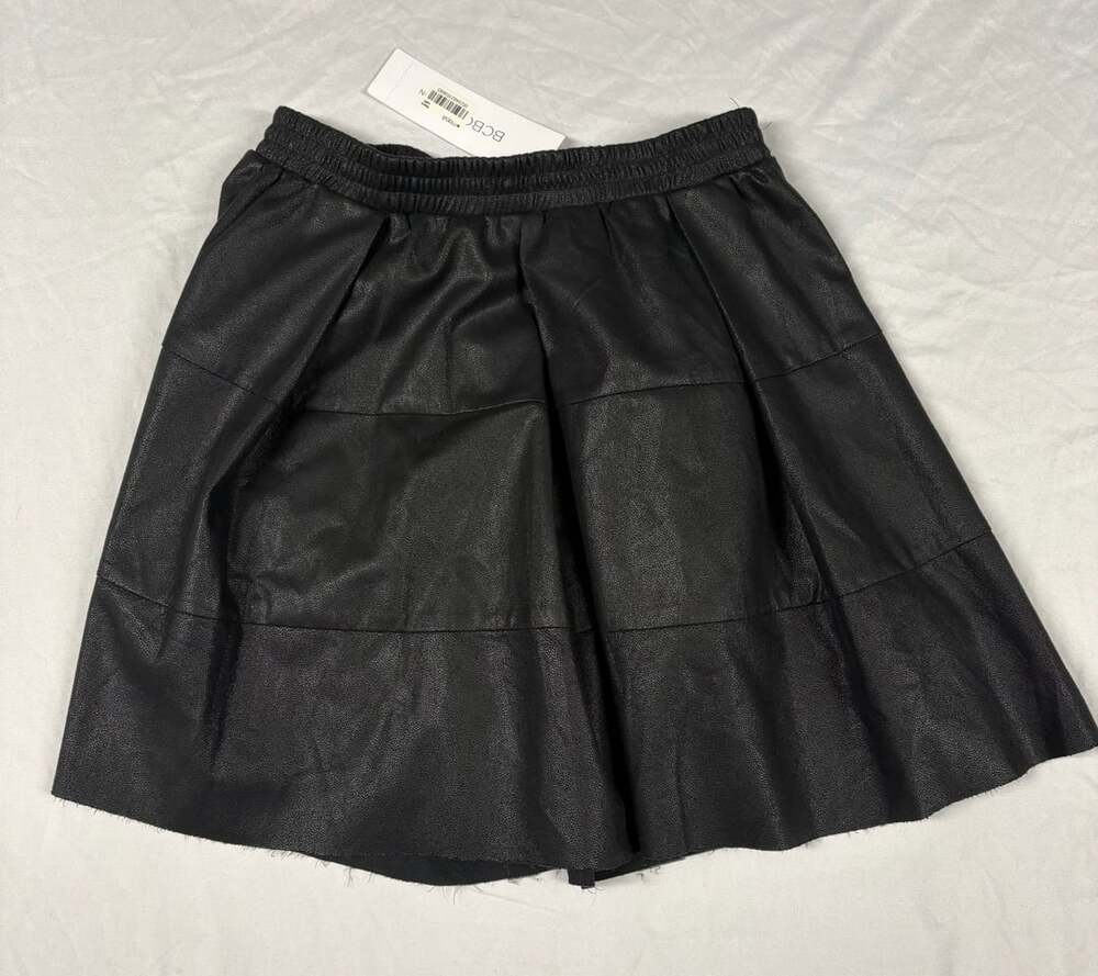 BCBGeneration Faux Leather Skirt Size XS Black